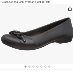 CROCS Gianna Black Chain Ballet Flats
